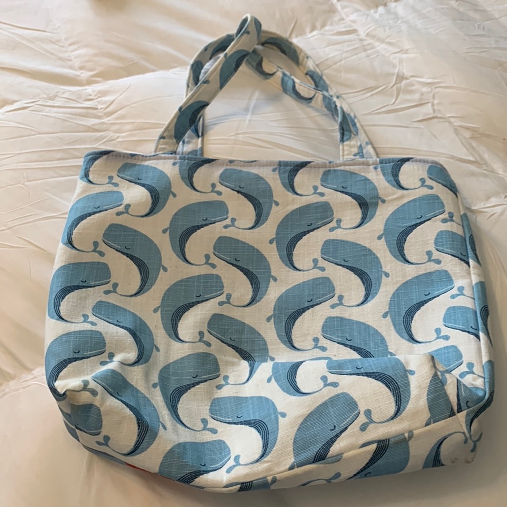 LilMan Tote in Whale Fabric